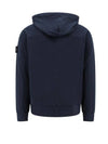 Regular Fit Cotton Zip-up Hoodie Navy - STONE ISLAND - BALAAN 3