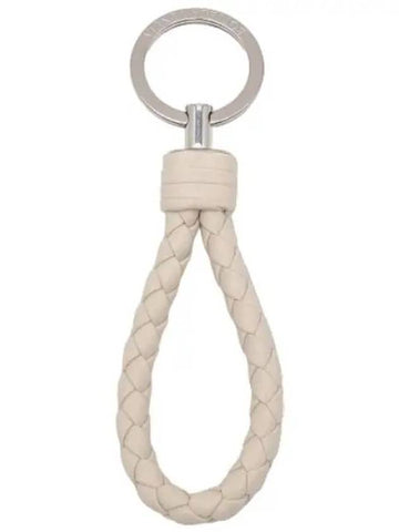 Intrecciato Nappa key ring beige holder - BOTTEGA VENETA - BALAAN 1