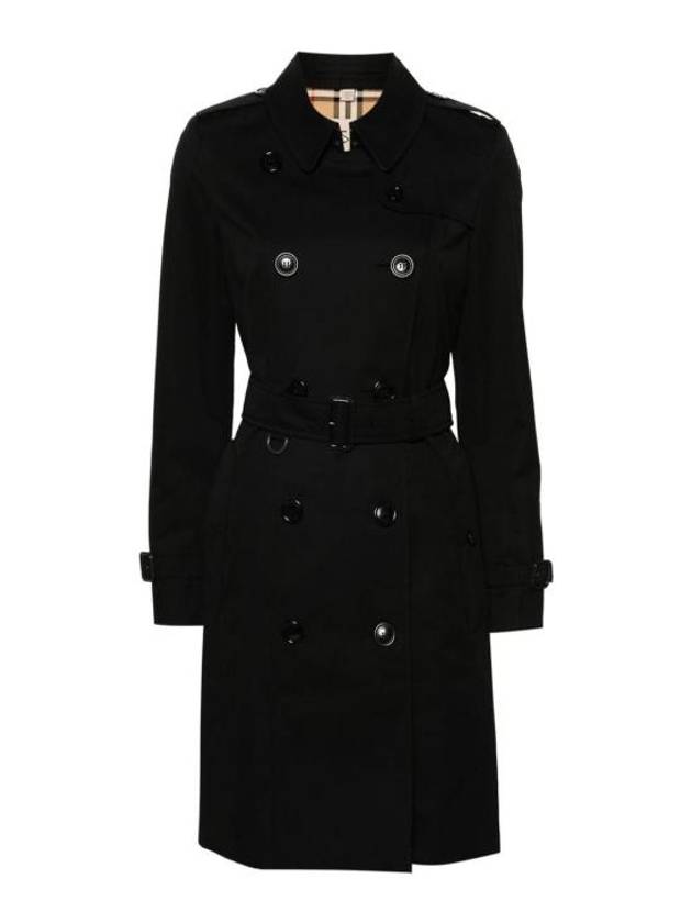 Chelsea Cotton Trench Coat Black - BURBERRY - BALAAN 2