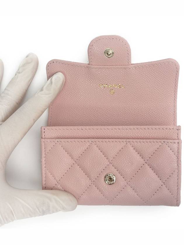 Classic card wallet snap pink gold plated full set - CHANEL - BALAAN 5