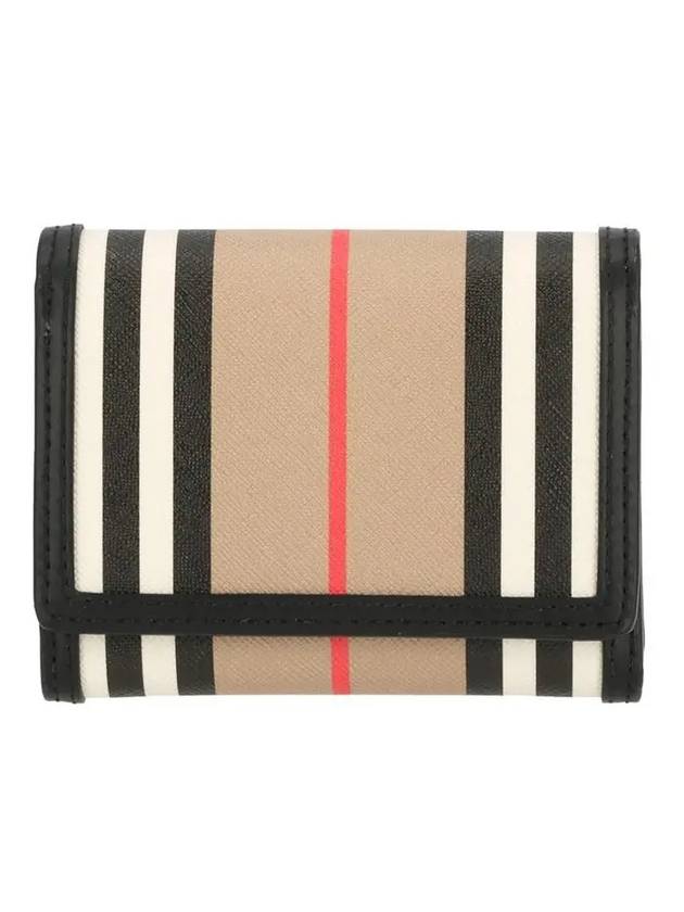 Lancaster Striped Half Wallet Beige - BURBERRY - BALAAN 1