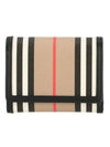 Lancaster Striped Half Wallet Beige - BURBERRY - BALAAN 1