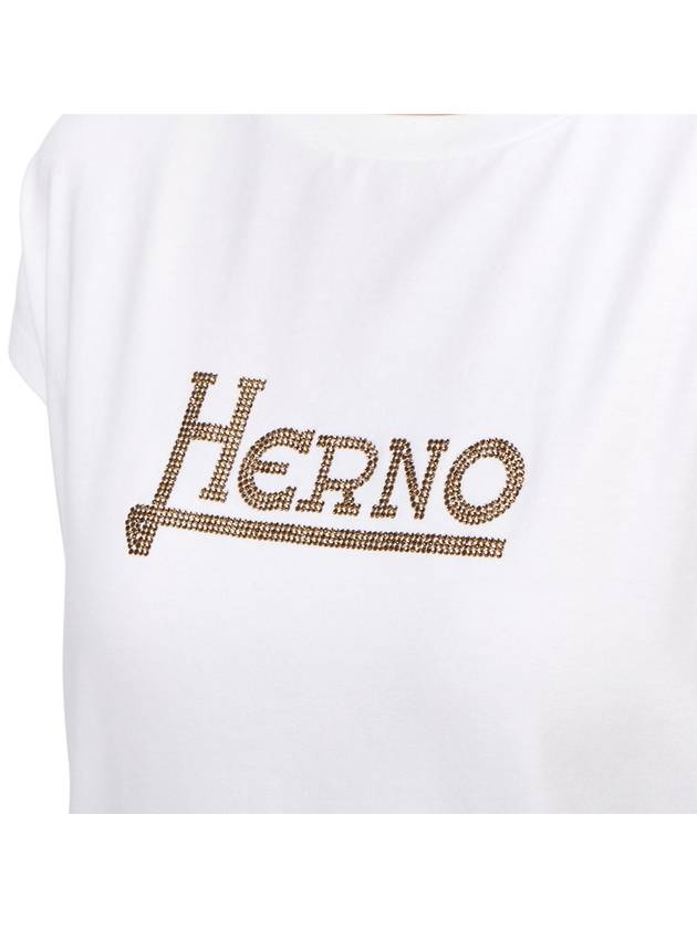 Short Sleeve T-Shirt JG000211D52009 1080 White - HERNO - BALAAN 8