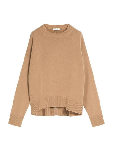 Venezia Wool Cashmere Knit Top Camel - S MAX MARA - BALAAN 1