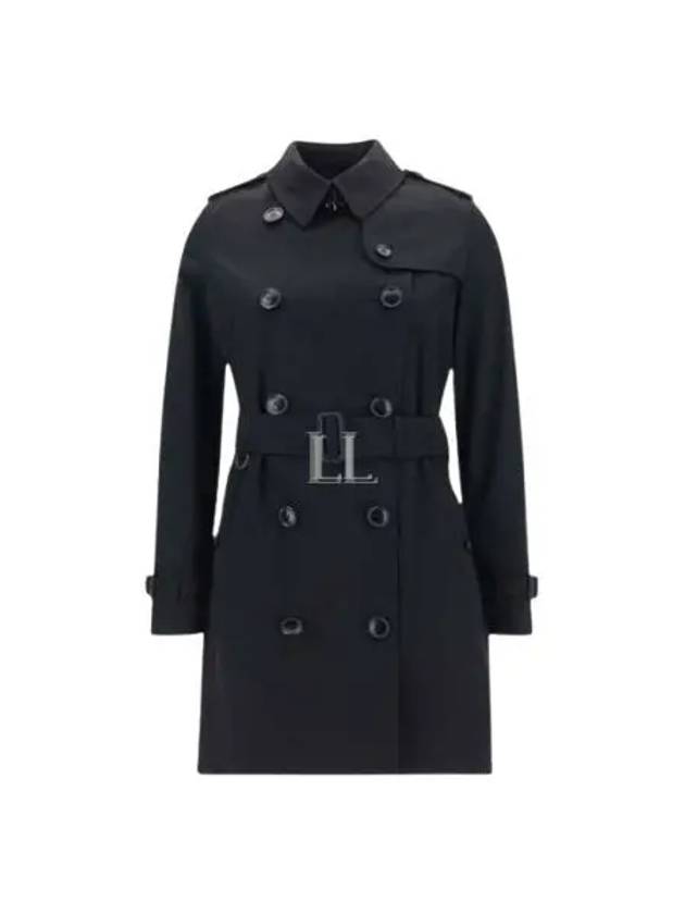 Kensington Cotton Trench Coat Black - BURBERRY - BALAAN 2