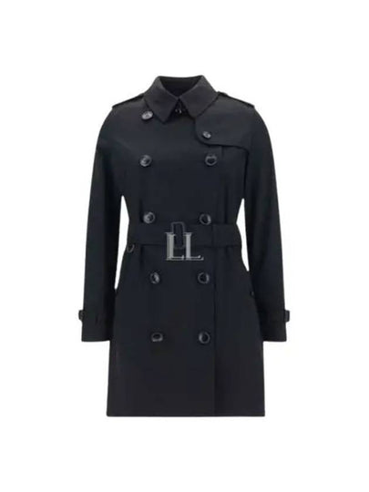 Kensington Cotton Trench Coat Black - BURBERRY - BALAAN 2