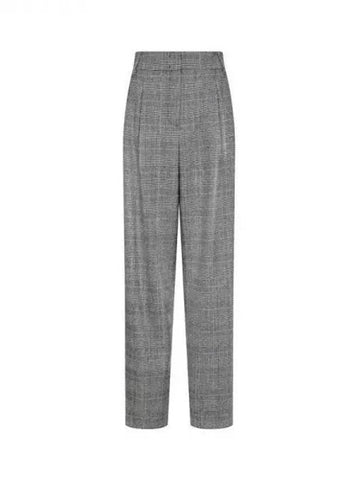 Women s Pleated Easy Check Pants Gray 270502 - EMPORIO ARMANI - BALAAN 1