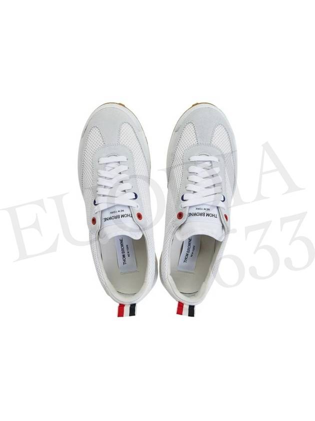 Fine Kid Suede Tech Runner White - THOM BROWNE - BALAAN 5