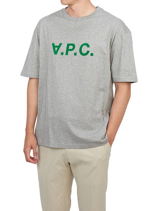 Logo Print Crew Neck Short Sleeve T-Shirt Grey - A.P.C. - BALAAN 7