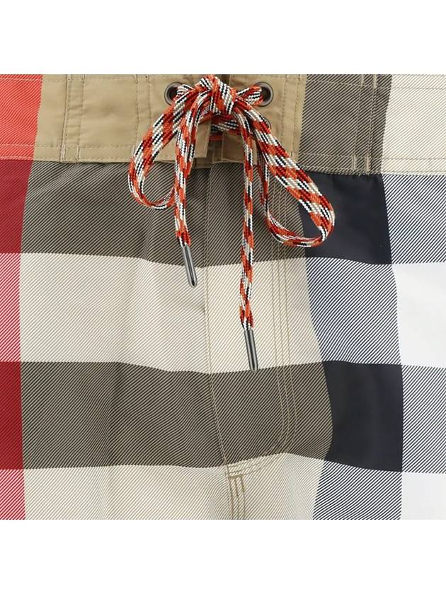 Check Swim Shorts Archive Beige - BURBERRY - BALAAN 5