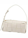 Brick Cassette Intrecciato Small Shoulder Bag White - BOTTEGA VENETA - BALAAN 2