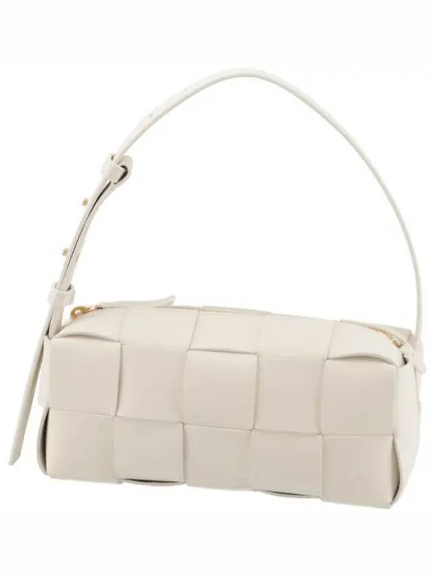 Brick Cassette Intrecciato Small Shoulder Bag White - BOTTEGA VENETA - BALAAN 2