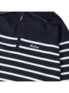 Stripe Half Zip-Up Sweatshirt Navy - BARBOUR - BALAAN 7