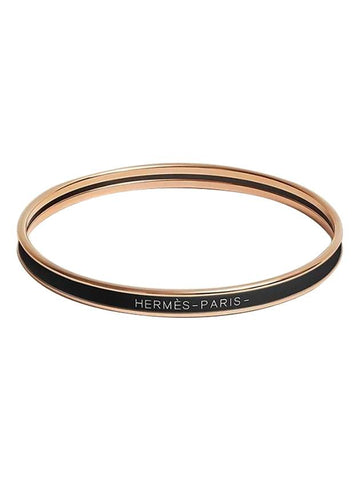 Women's Uni Bangle Bracelet Black - HERMES - BALAAN 1