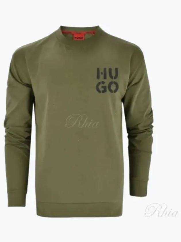 Green Spray Logo Sweatshirt 50520462 345 - HUGO BOSS - BALAAN 2