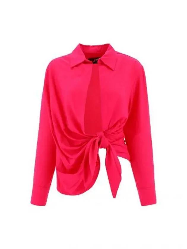 Le Chemise Bahia Tied Sash Shirt Pink - JACQUEMUS - BALAAN 2