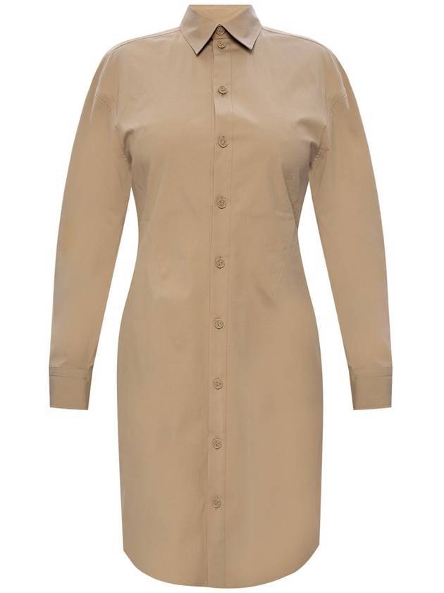 Button Up Shirt Midi Dress Beige - BOTTEGA VENETA - BALAAN 1