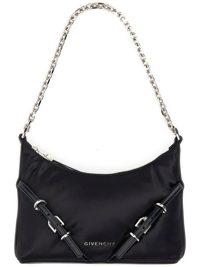 Voyou Party Nylon Satin Shoulder Bag Black - GIVENCHY - BALAAN 2