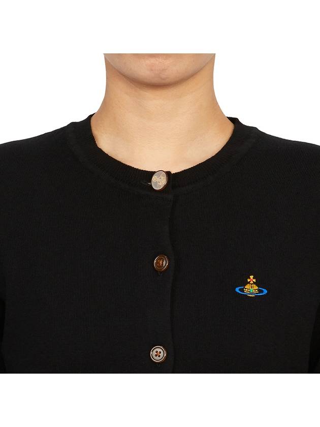 Logo Patch Cardigan Black - VIVIENNE WESTWOOD - BALAAN 9