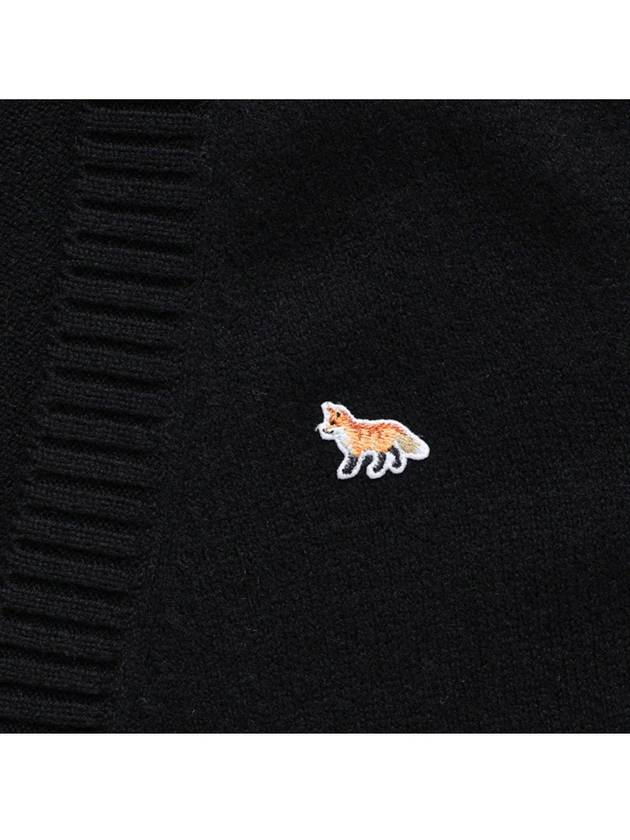 Baby Fox Patch Cosy Cardigan Black - MAISON KITSUNE - BALAAN 7