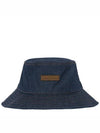 Logo Patch Denim Bucket Hat Indigo Blue - ACNE STUDIOS - BALAAN 5