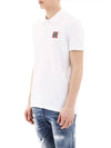 Men's Square Logo Patch Polo Shirt White - DSQUARED2 - BALAAN 3