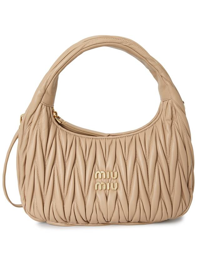 Wander Materasse Nappa Leather Shoulder Bag Sand Beige - MIU MIU - BALAAN 2