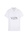 Men's VLTN Logo Polo Shirt White - VALENTINO - BALAAN 1