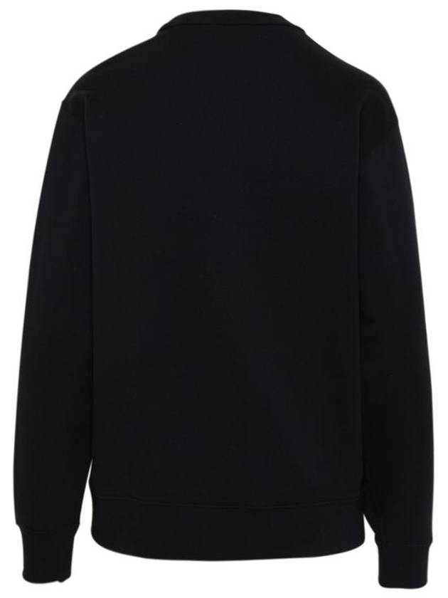 Logo Print Cotton Sweatshirt Black - KENZO - BALAAN 4