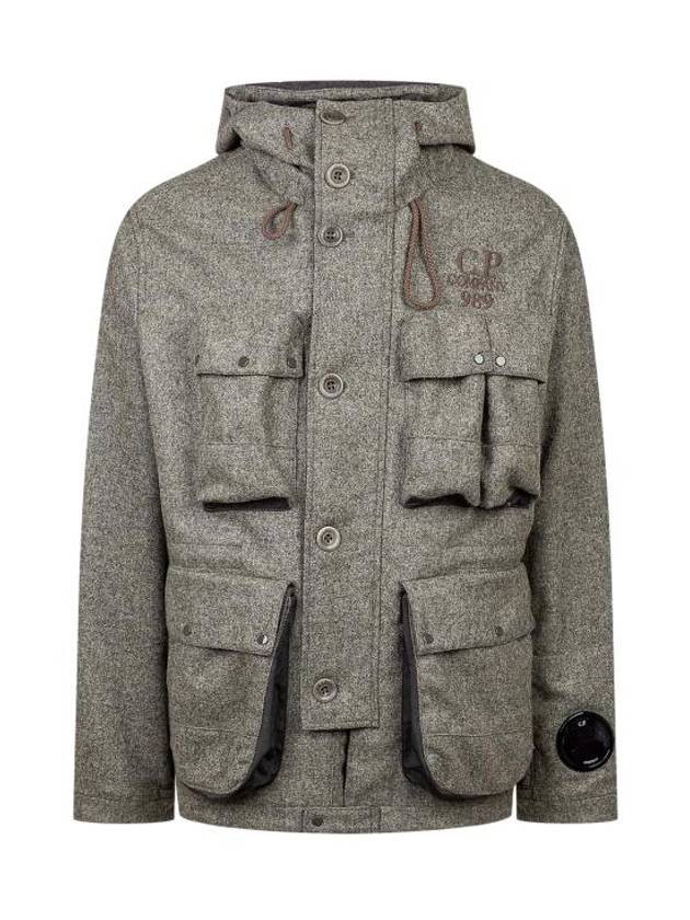 Shetland Twill Hooded Jacket Grey - CP COMPANY - BALAAN 2