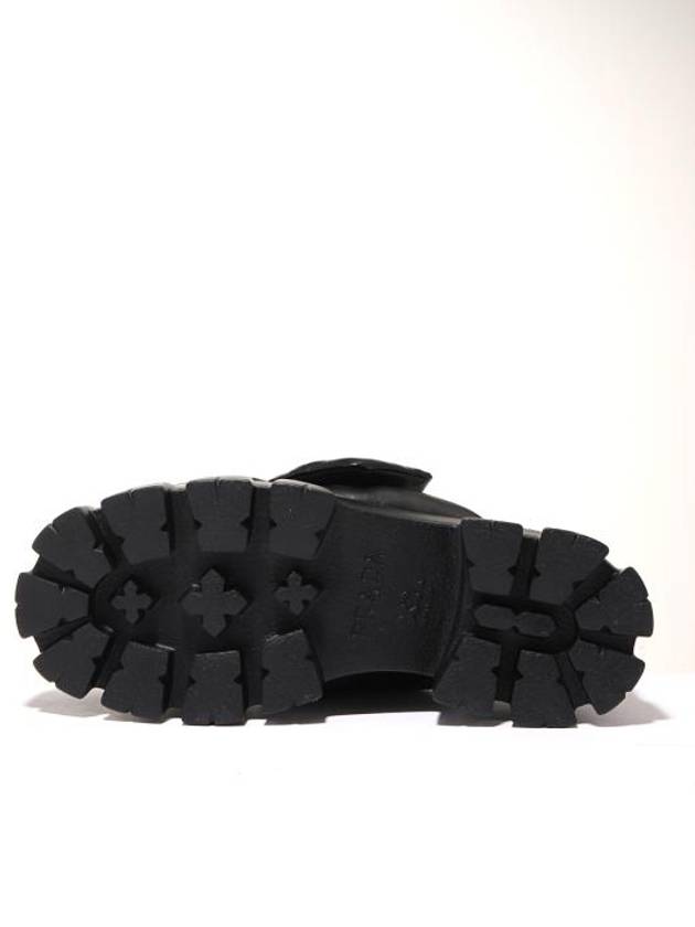 Monolith Padded Nappa Leather Sandals Black - PRADA - BALAAN 3