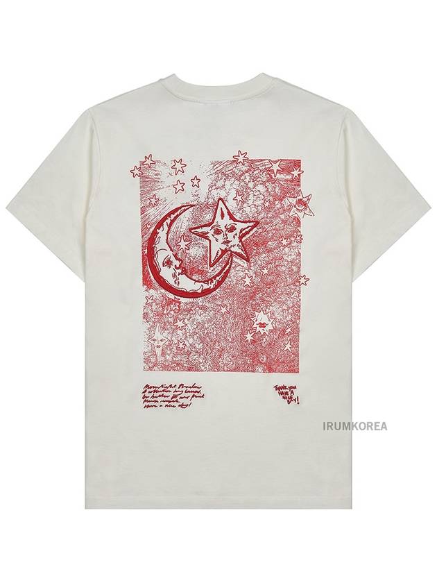 Logo Print Crew Neck Short Sleeve T Shirt White - GANNI - BALAAN 4