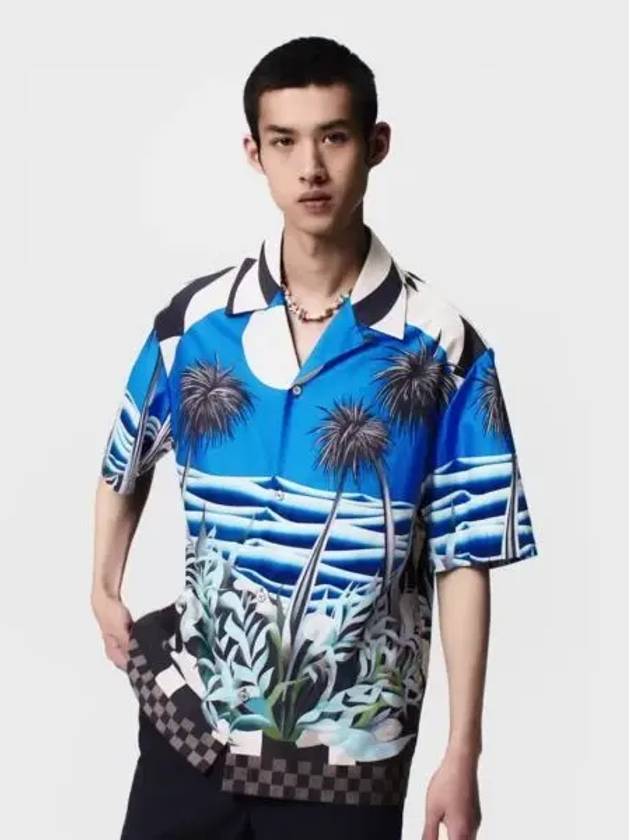 Printed short sleeved cotton shirt 1AFQYI - LOUIS VUITTON - BALAAN 1