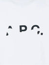 Logo Paint Long Sleeve T-Shirt White - A.P.C. - BALAAN 5