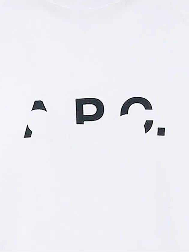 Logo Paint Long Sleeve T-Shirt White - A.P.C. - BALAAN 5