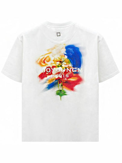 Swaying Flower Bag Logo Short Sleeve T Shirt White - WOOYOUNGMI - BALAAN 2