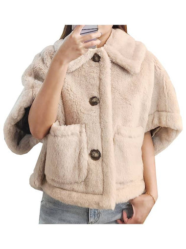 NEWTERZO1 Teddy Bear Alpaca Short Vest Jacket CACHA 002 - MAX MARA - BALAAN 1