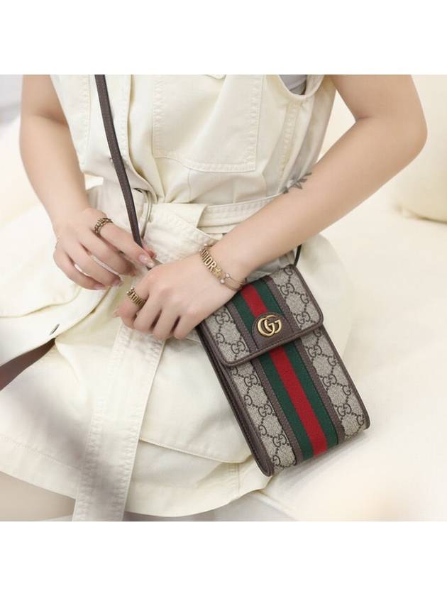 Ophidia GG Mini Bag Beige Ebony Brown - GUCCI - BALAAN 3