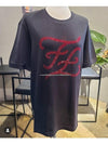 Lettering beads logo short sleeve T shirt - FENDI - BALAAN 1