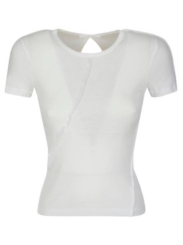 Twisted Short Sleeve T-Shirt White - HELMUT LANG - BALAAN 2