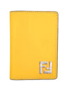 FF Square Leather Card Wallet Yellow - FENDI - BALAAN 2