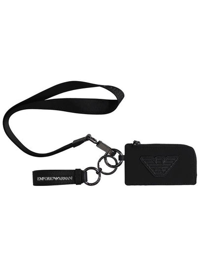 Logo Keyring Card Wallet Black - EMPORIO ARMANI - BALAAN 2