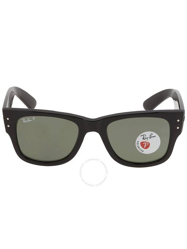 Ray Ban Mega Wayfairer Polarized Green Square Unisex Sunglasses RB0840S 901/58 51 - RAY-BAN - BALAAN 1