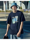 New York Skate Balloon Font Short Sleeve TShirt Navy FST328 - FLUKE - BALAAN 2