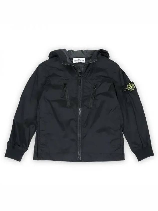 Wappen Patch Nylon Hooded Jacket Black - STONE ISLAND - BALAAN 2