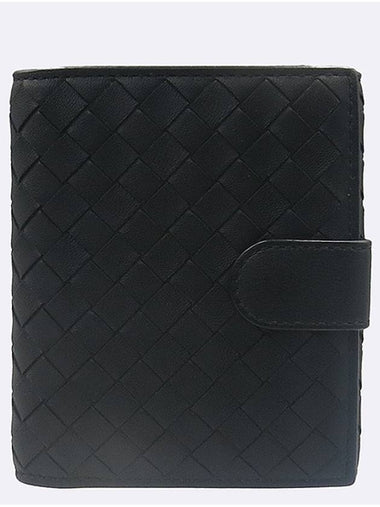 382576 Black Color Intrecciato Nappa Mini Half Wallet - BOTTEGA VENETA - BALAAN 1