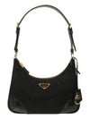 Re-Edition 2002 Re-Nylon and Brushed Leather Shoulder Bag Black - PRADA - BALAAN 2