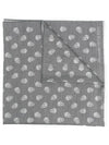 Skull Print Wool Silk Muffler Grey - ALEXANDER MCQUEEN - BALAAN 1