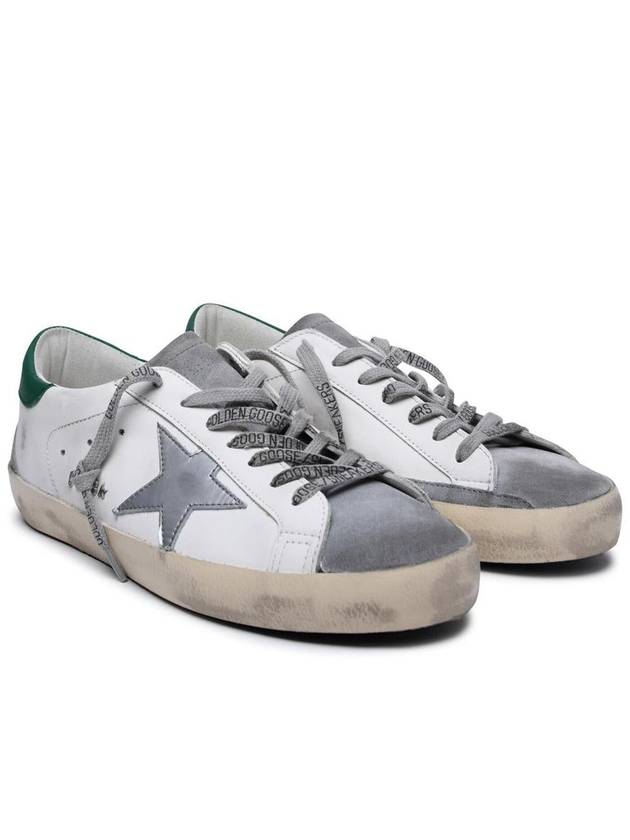 Superstar Green Heel Tab Leather Sneakers White - GOLDEN GOOSE - BALAAN 3