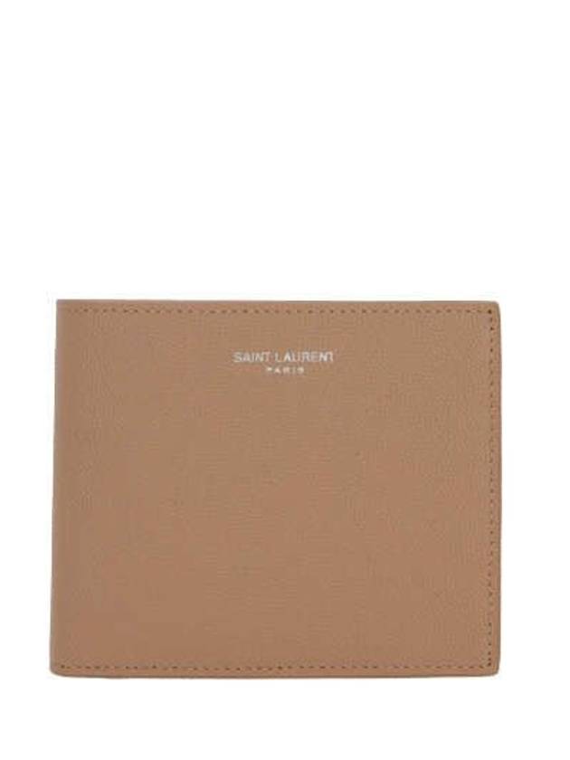 East West Leather Half Wallet Teak Wood - SAINT LAURENT - BALAAN 2